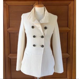 Tommy Hilfiger Cream Wool Angora Jacket